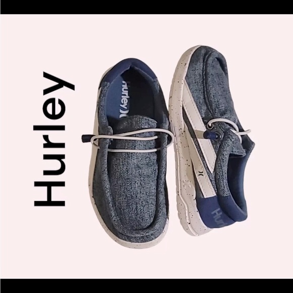 Hurley Melky slip on canvas shoes in a blue denim color, boys size 5 women’s 6 - Picture 2 of 9